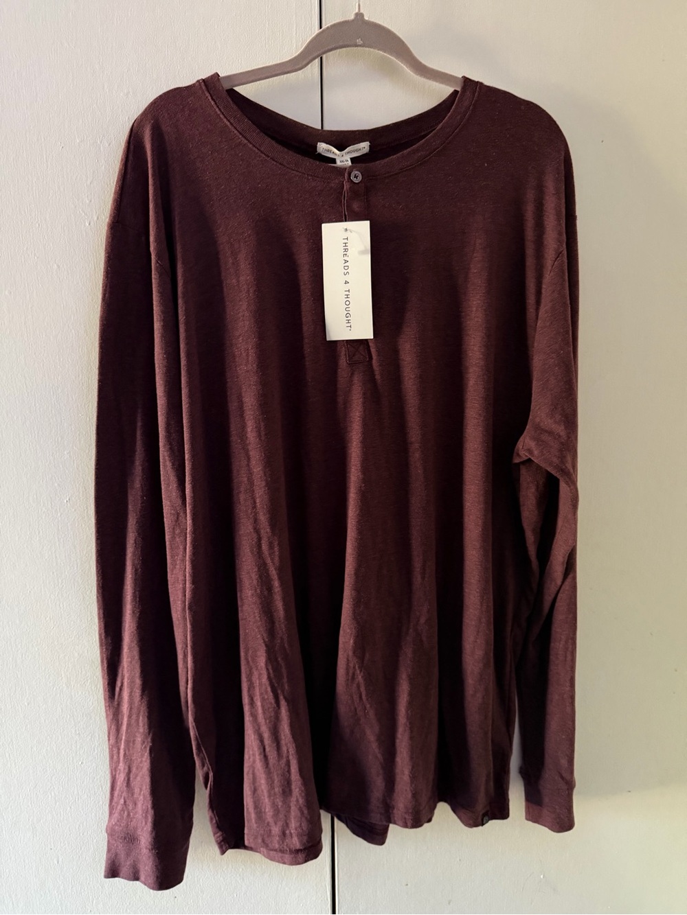 Threads 4 Thought Burgundy Henley Top